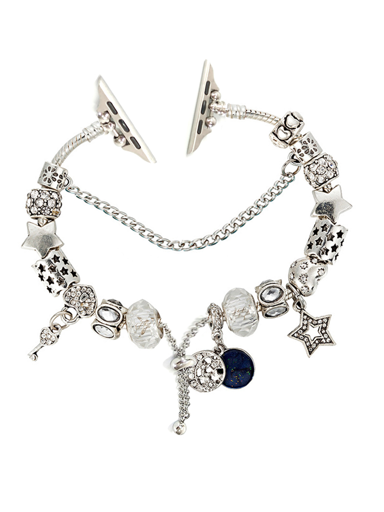 Legend of Stars and Moon Beaded Bracelet Stainless Steel Band