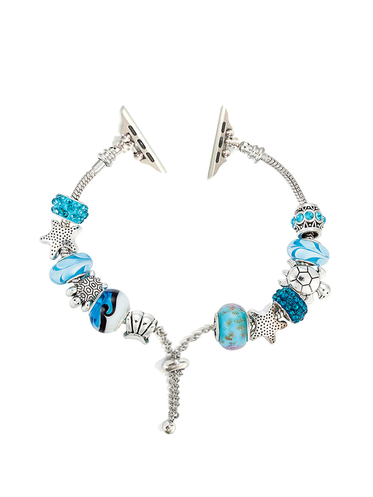 Yearning for the Ocean Beaded Bracelet Stainless Steel Band