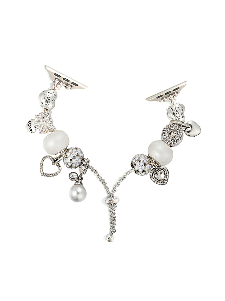 Pure White Beauty Crystal Beaded Band