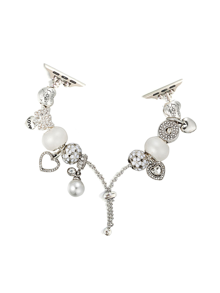 Pure White Beauty Crystal Beaded Band