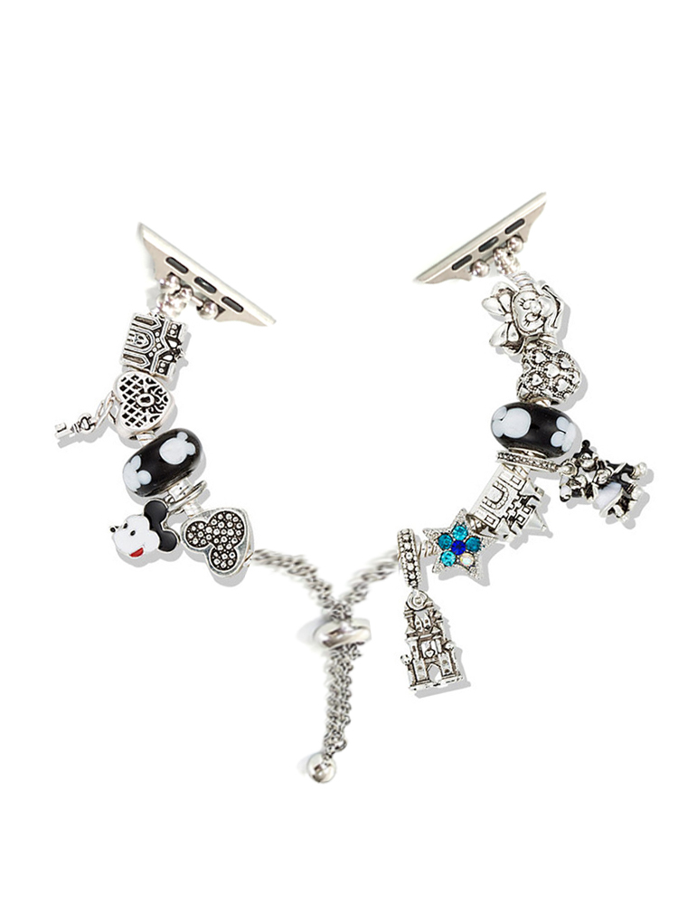 Black Mickey Castle Crystal Beaded Band