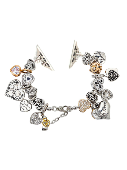 Love Pendant Crystal Beaded Band