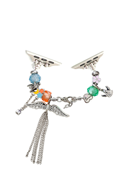 Colorful Beads and Angel Crystal Beaded Band