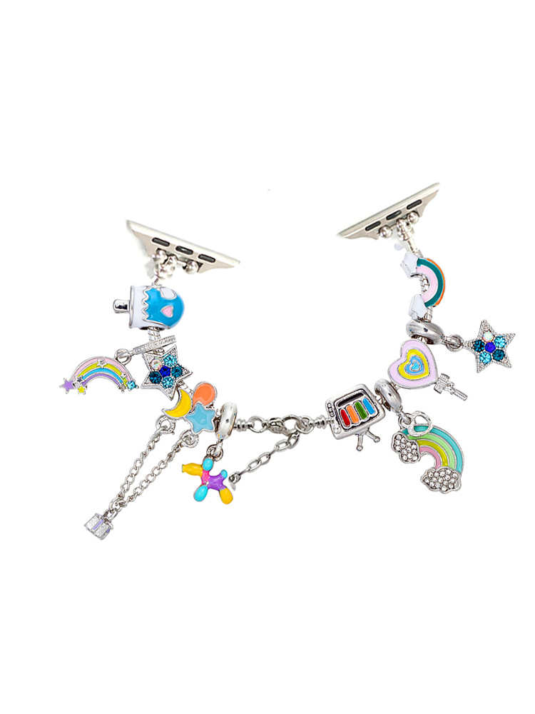 Rainbow Balloon Crystal Beaded Band