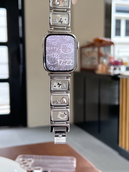 Glass Window Kitty Stainless Steel Band