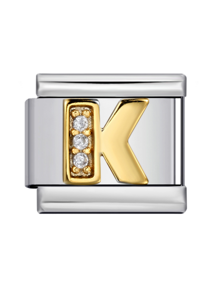 Diamond-Set Letters Modular Charm