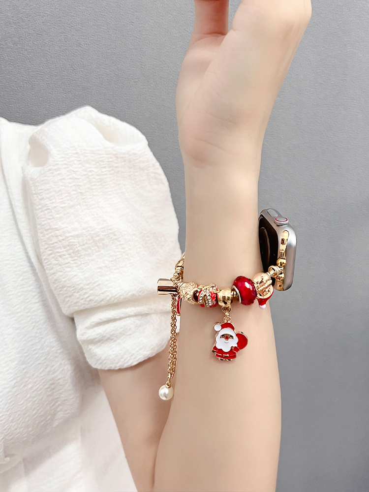 Christmas Ornament String Bracelet Stainless Steel Band