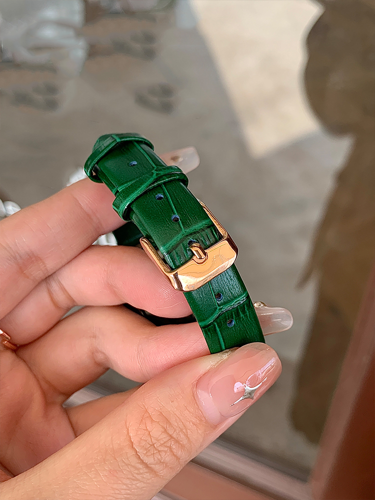 Bamboo Pattern Slim Leather Band