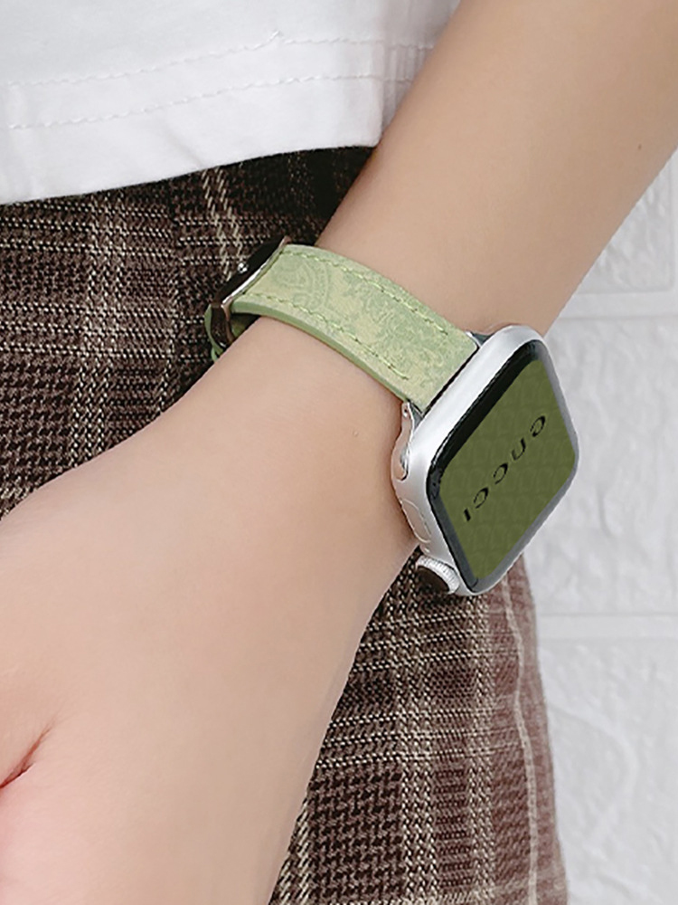 Creative Printed Green Leather Band