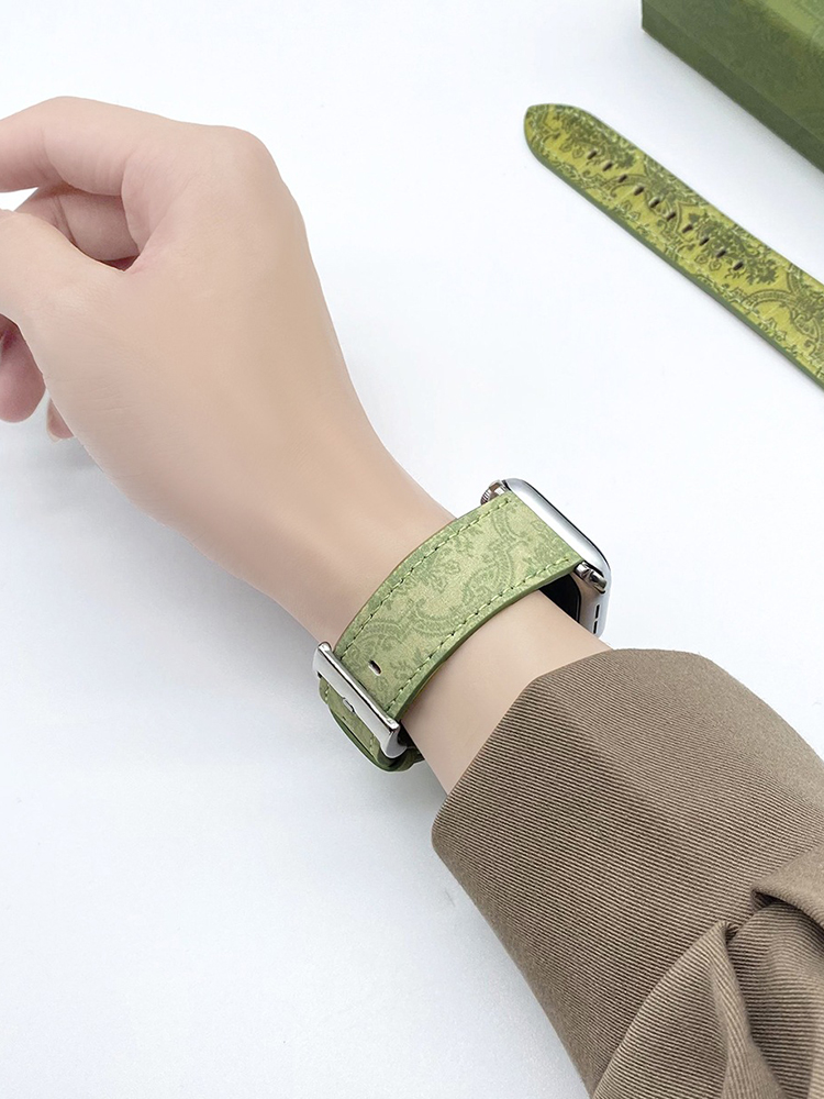 Creative Printed Green Leather Band