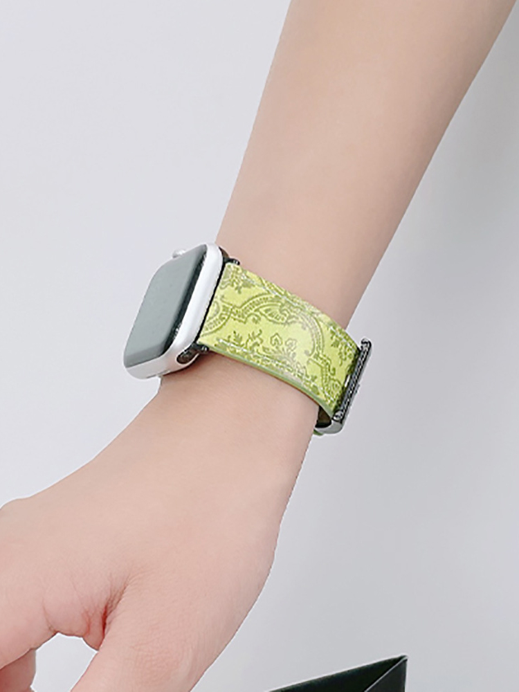 Creative Printed Green Leather Band