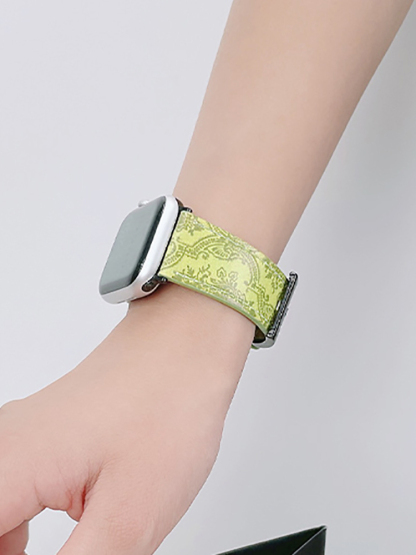 Creative Printed Green Leather Band