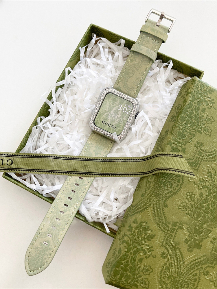 Creative Printed Green Leather Band