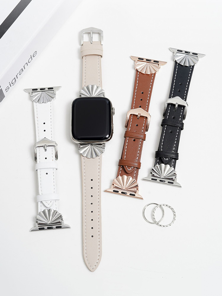 Fan Buckle Leather Band