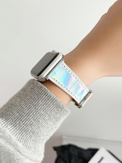 Laser Glare Leather Band