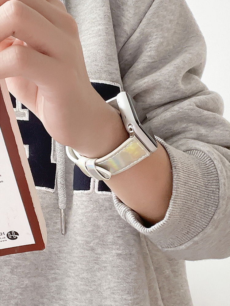 Laser Glare Leather Band