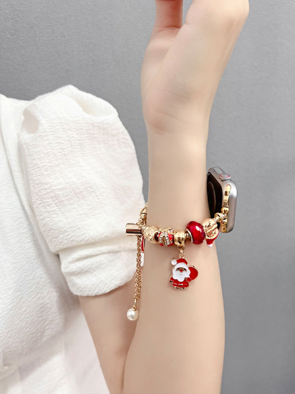 Christmas Ornament String Bracelet Stainless Steel Band