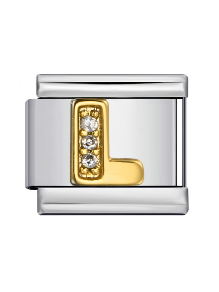 Diamond-Set Letters Modular Charm