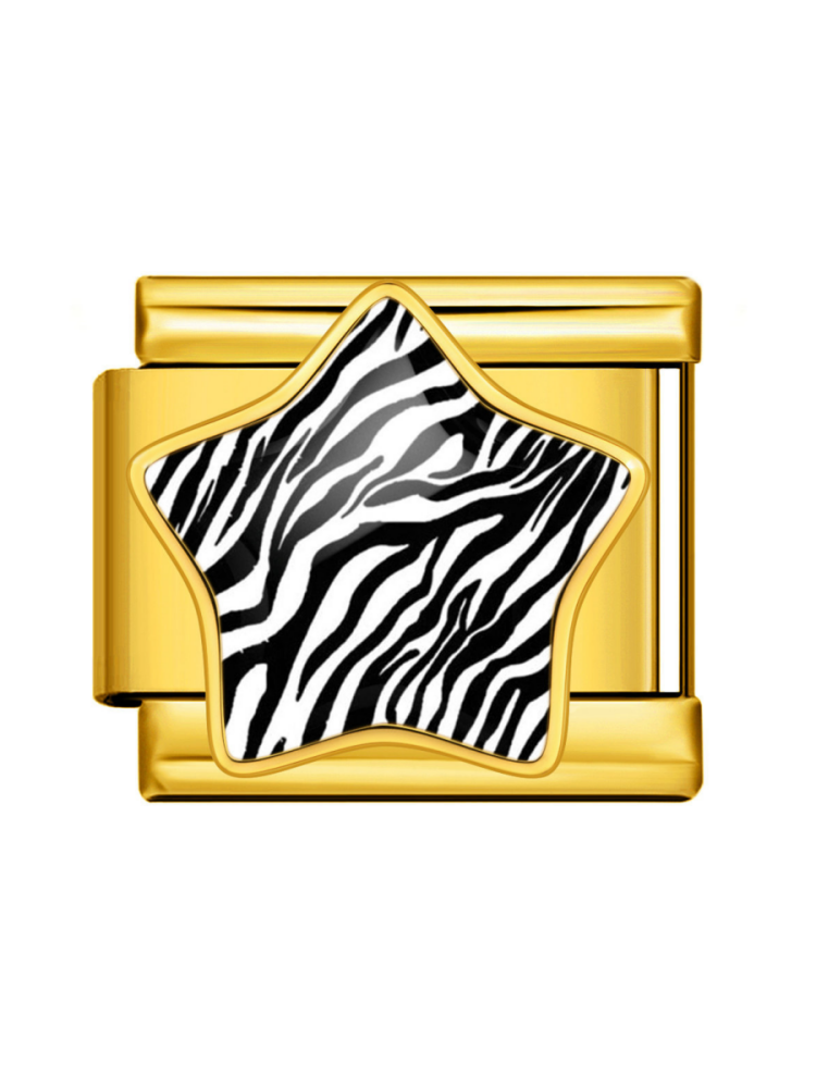 Leopard-Print Star Modular Charm