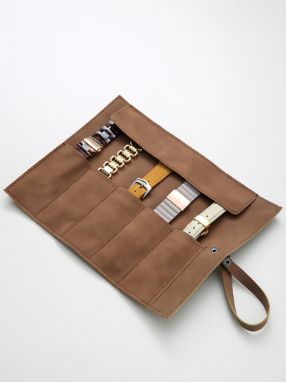 Nubuck Leather Watch Band Storage Bag