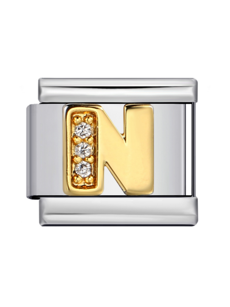 Diamond-Set Letters Modular Charm