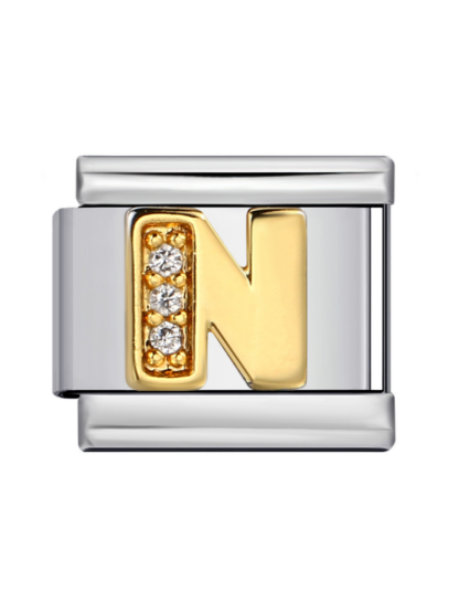 Diamond-Set Letters Modular Charm