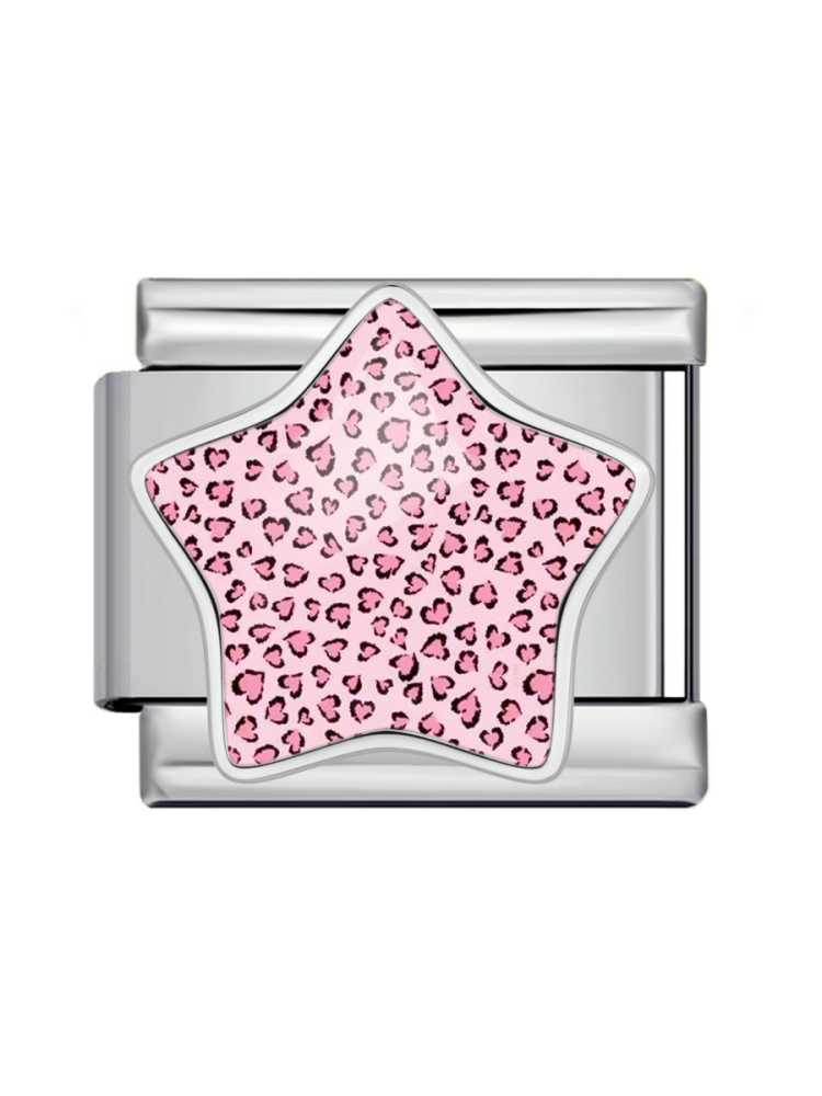 Leopard-Print Star Modular Charm