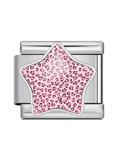 Leopard-Print Star Modular Charm