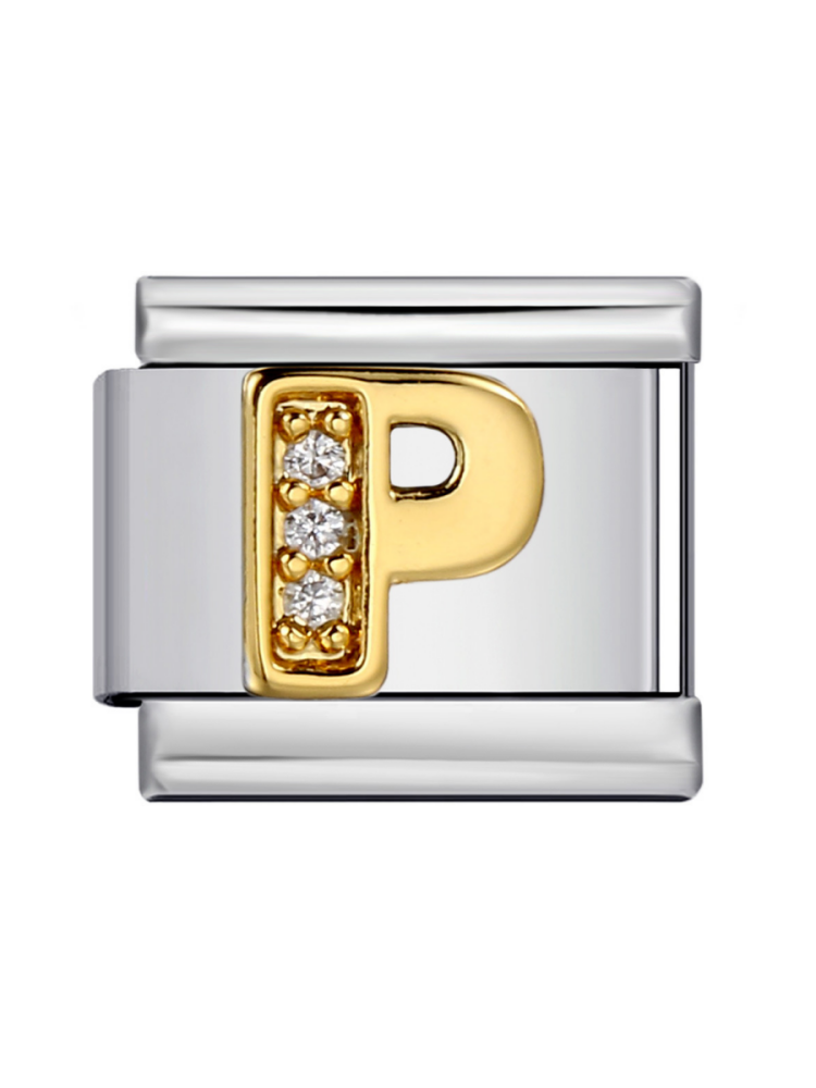 Diamond-Set Letters Modular Charm