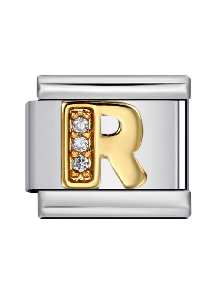 Diamond-Set Letters Modular Charm