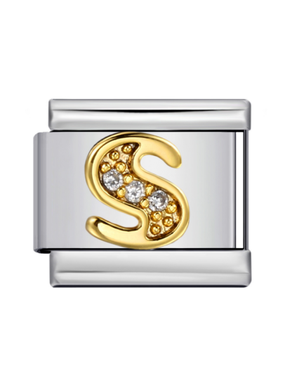 Diamond-Set Letters Modular Charm