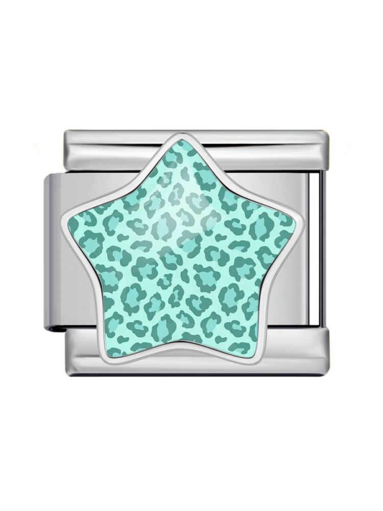 Leopard-Print Star Modular Charm