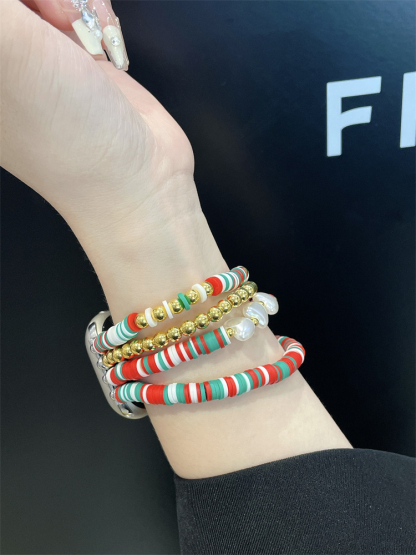 Christmas 4-chain Beaded Band