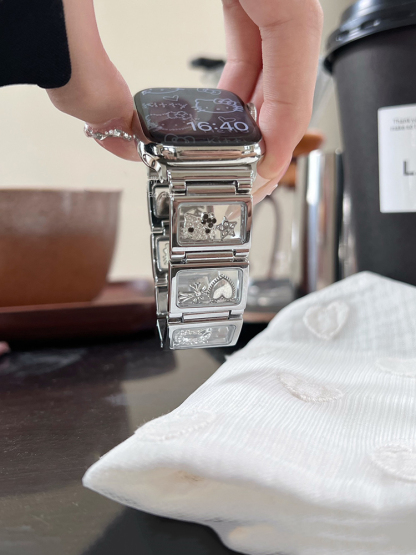 Glass Window Kitty Stainless Steel Band