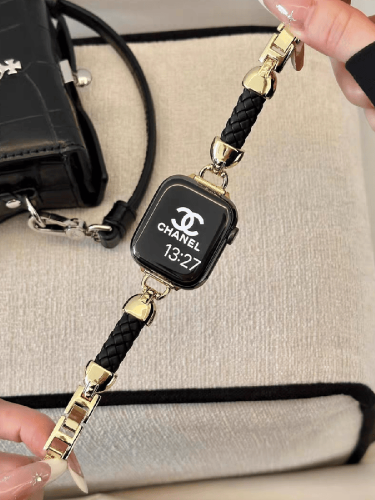 Braided Leather with Stainless Steel Band