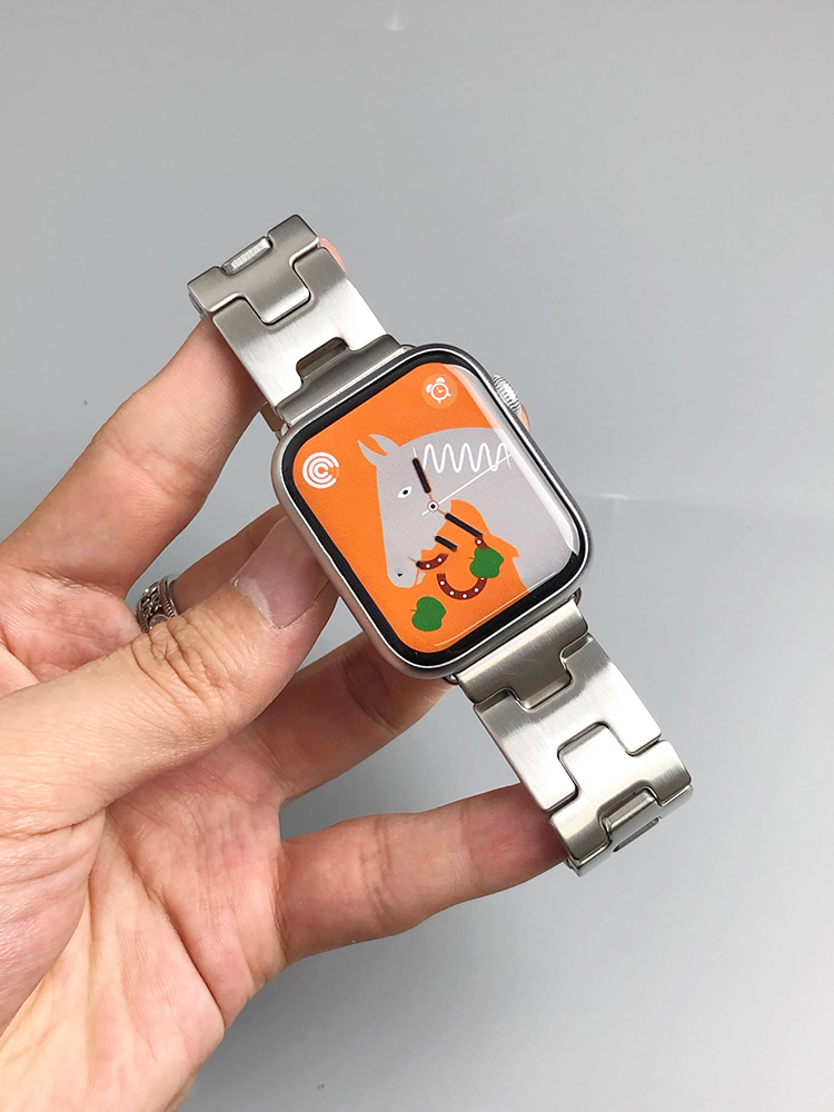 H Frosted Stainless Steel Band