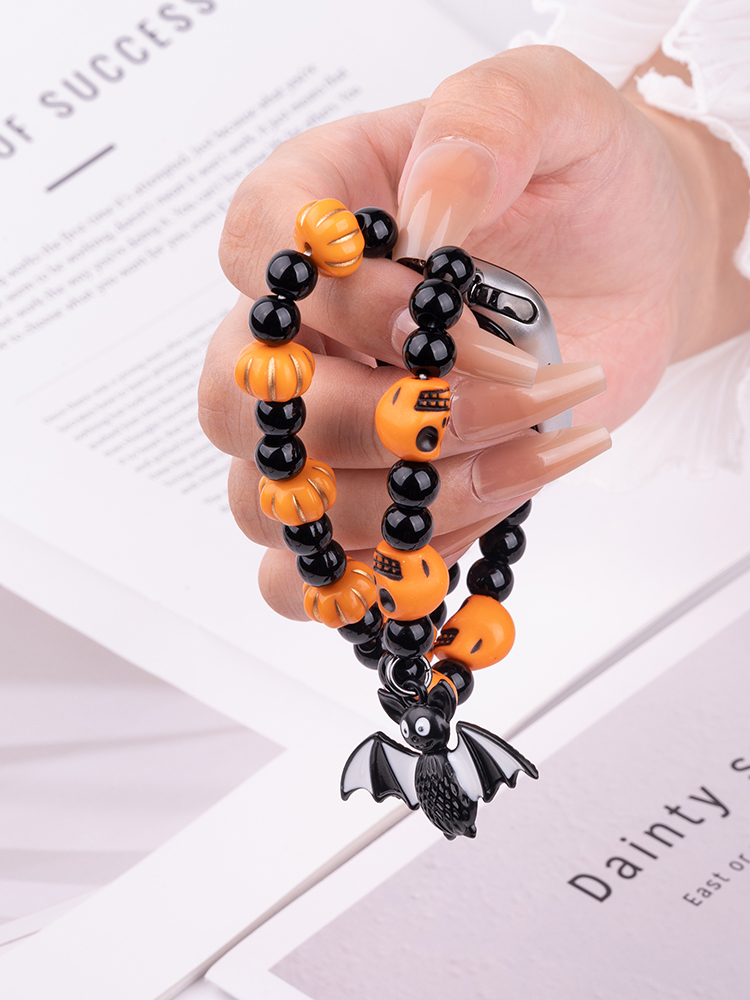Halloween Pumpkin Beads Hand-woven Band