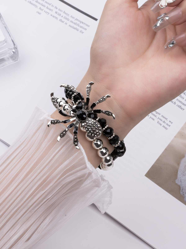 Halloween Giant Spider Beaded Woven Band