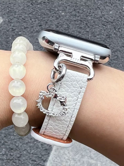 Kitty Pendant Cat Ears Connected Leather Band