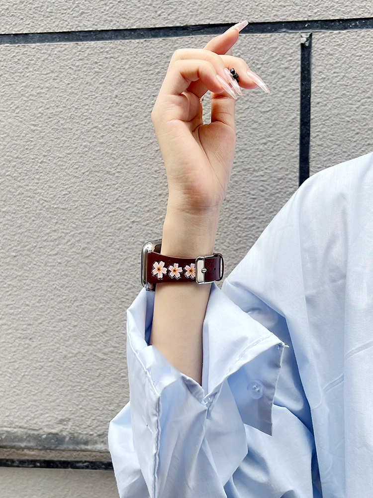 Cherry Blossoms Leather Band