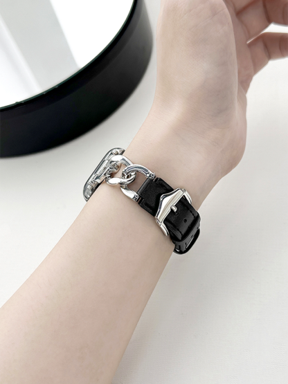 Cuban Chain with Leather Band