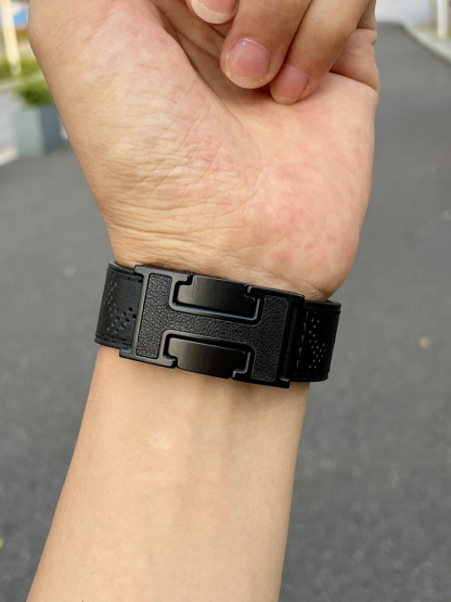 H Mesh H Magnetic Buckle Leather Band