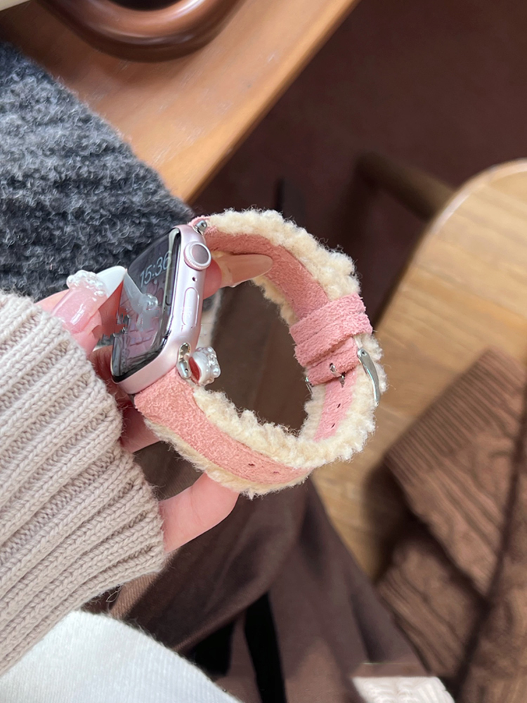 Cashmere-edged Leather Leather Band