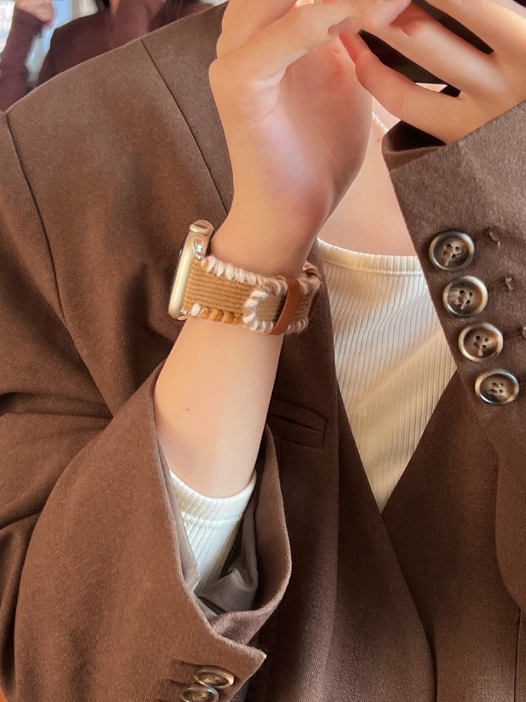 Hand-wound Corduroy Leather Band