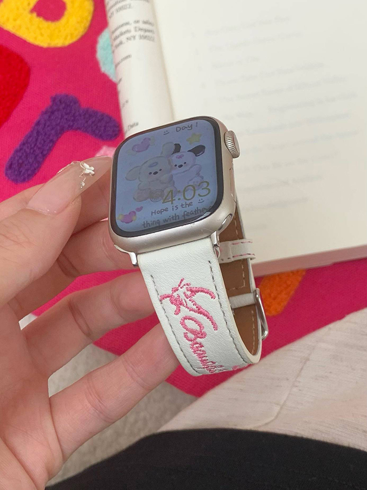 Beautiful Wing Embroidery Leather Band