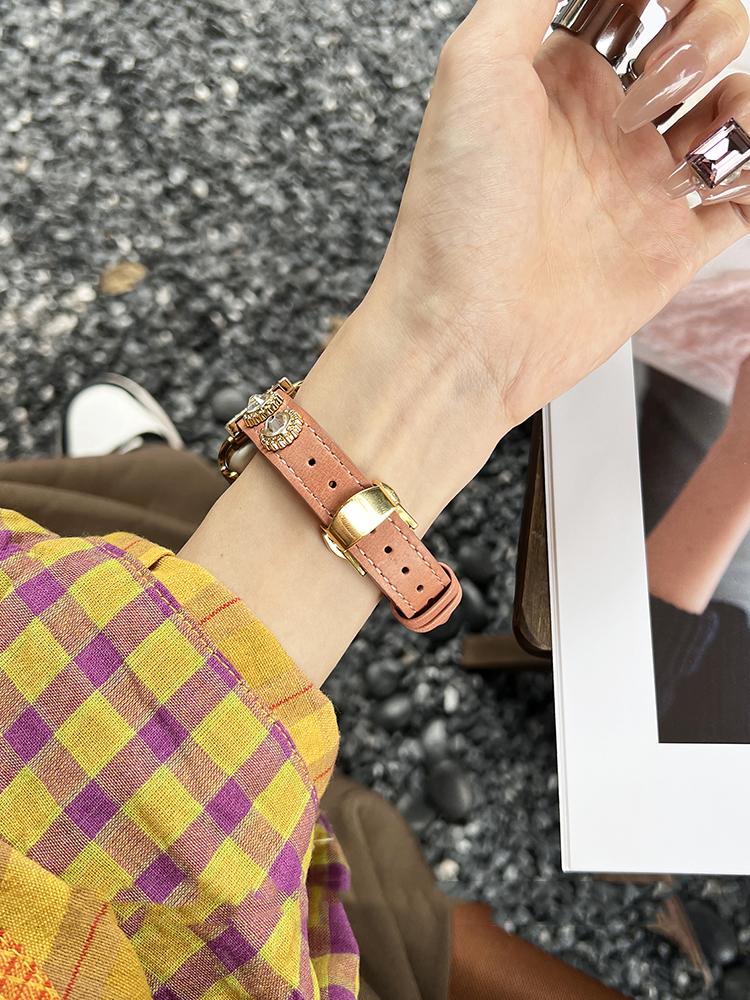 Super Shiny Zircon Mermaid Tail Leather Band