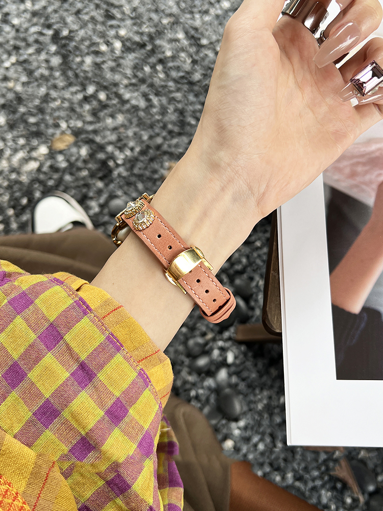 Super Shiny Zircon Mermaid Tail Leather Band