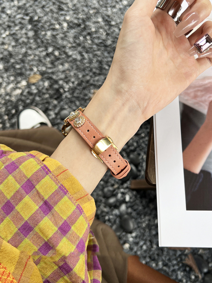 Super Shiny Zircon Mermaid Tail Leather Band