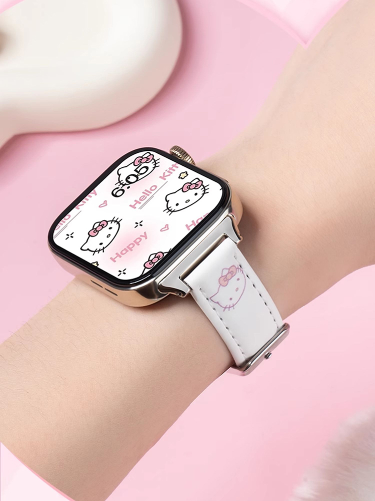 Kitty Print Leather Band