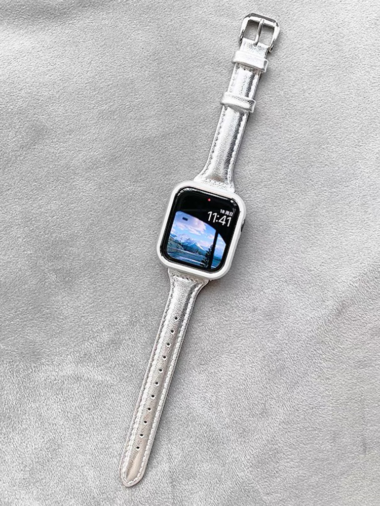 Slim Shiny Leather Band